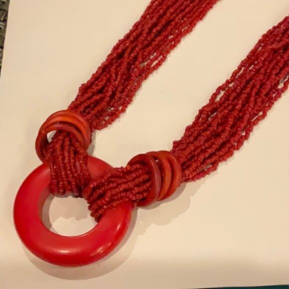 Vintage Sea Garden Red Coral Necklace - Picture 2 of 5